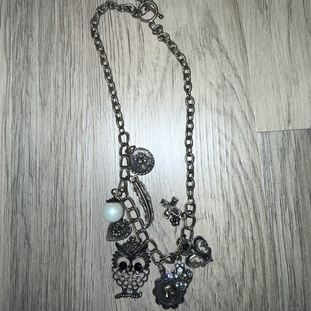 ⭐️Bronze‎ Charm Necklace⭐️